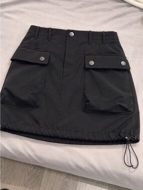 Zara Black Mini Skirt with Utility Details